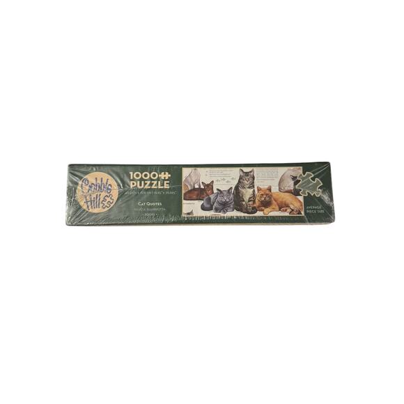 Cobble Hill Puzzles Cat Quotes by Lucia Guarnotta 1000 Piece New Sealed - Picture 2 of 3